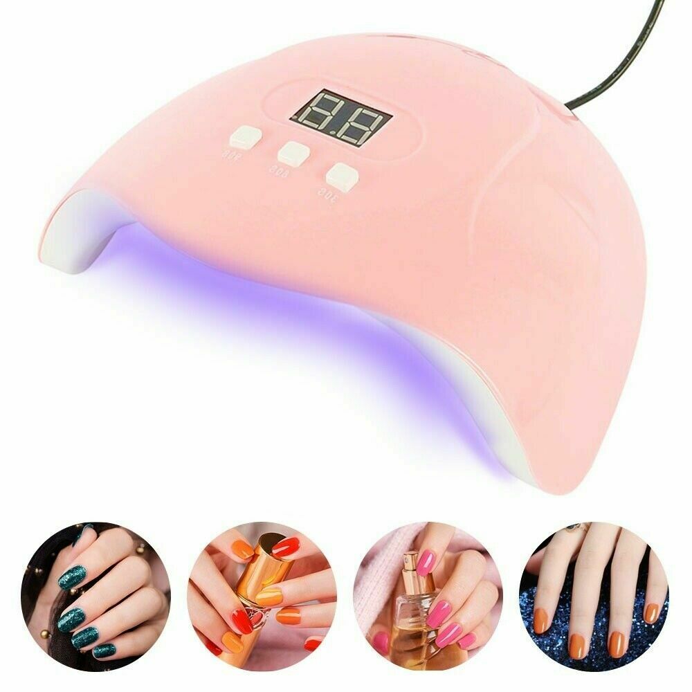 LED UV Nails Gel Polish Dryer Lamp Smart Sensing Manicure Machine Light 54W