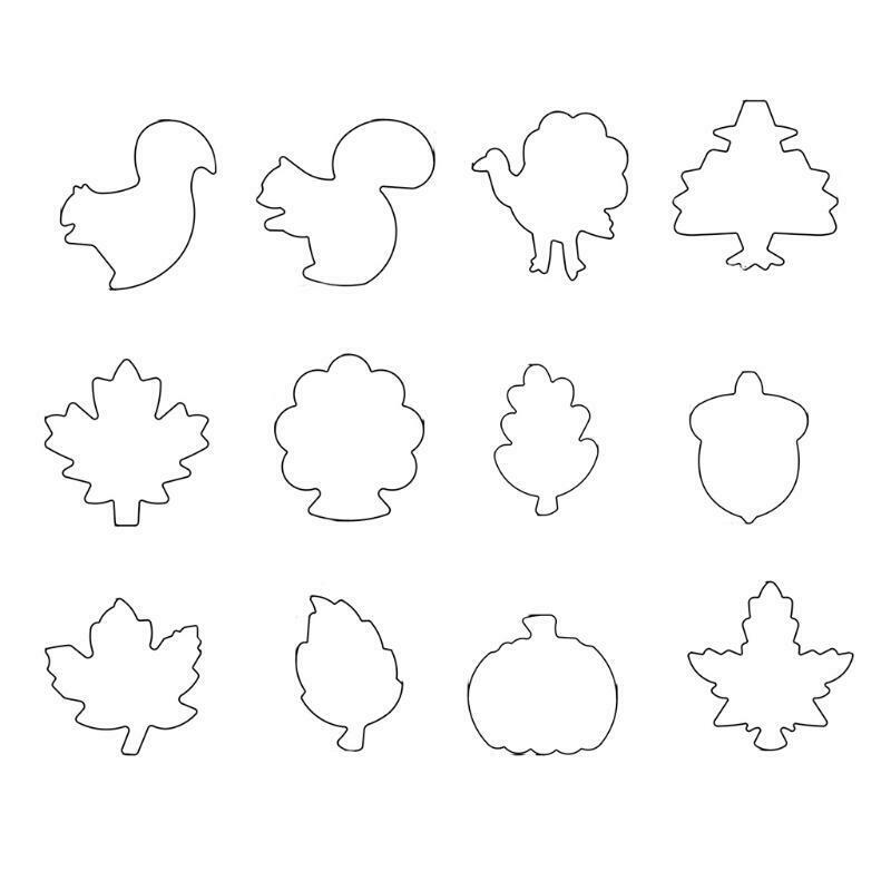 Stainless Steel Cookie Cutters Turkey Squirrel Household Baking Suppies Durable