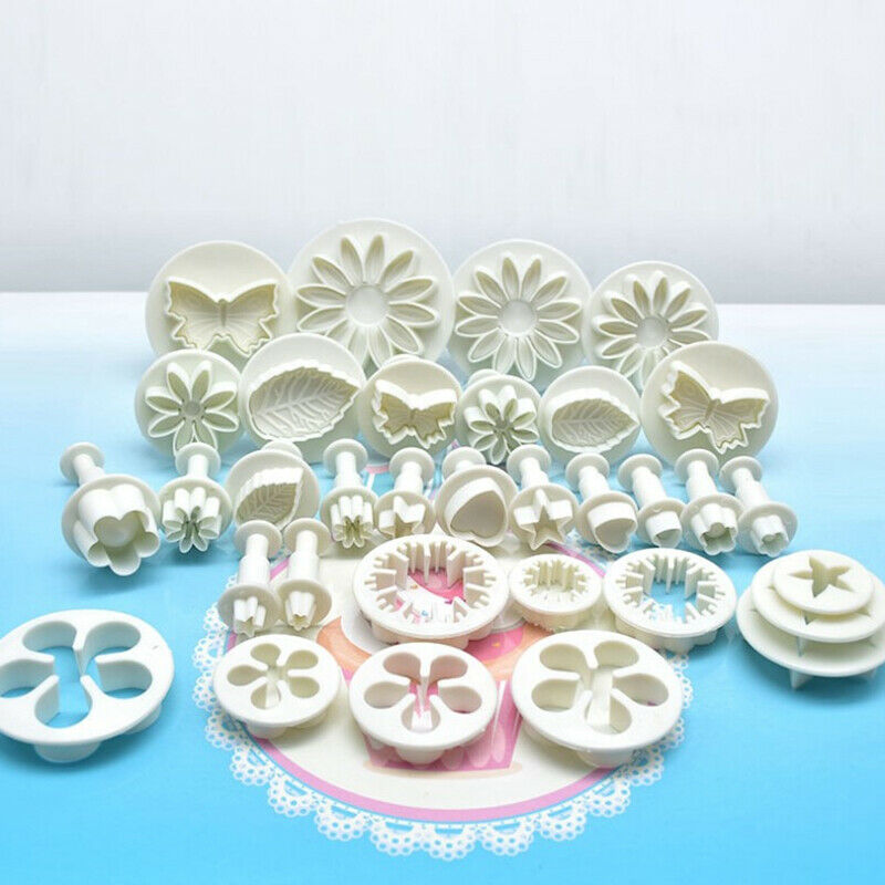 33PCS Plunger Fondant Cutter Cake Tools Cookie Mold Biscuit Mould DIY CraftBDAU