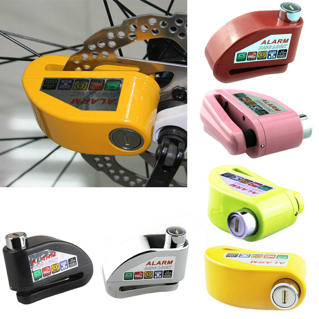 Security Anti Thief Motorcycle Bike Scooter Wheel Disc Brake Alarm Lock Red