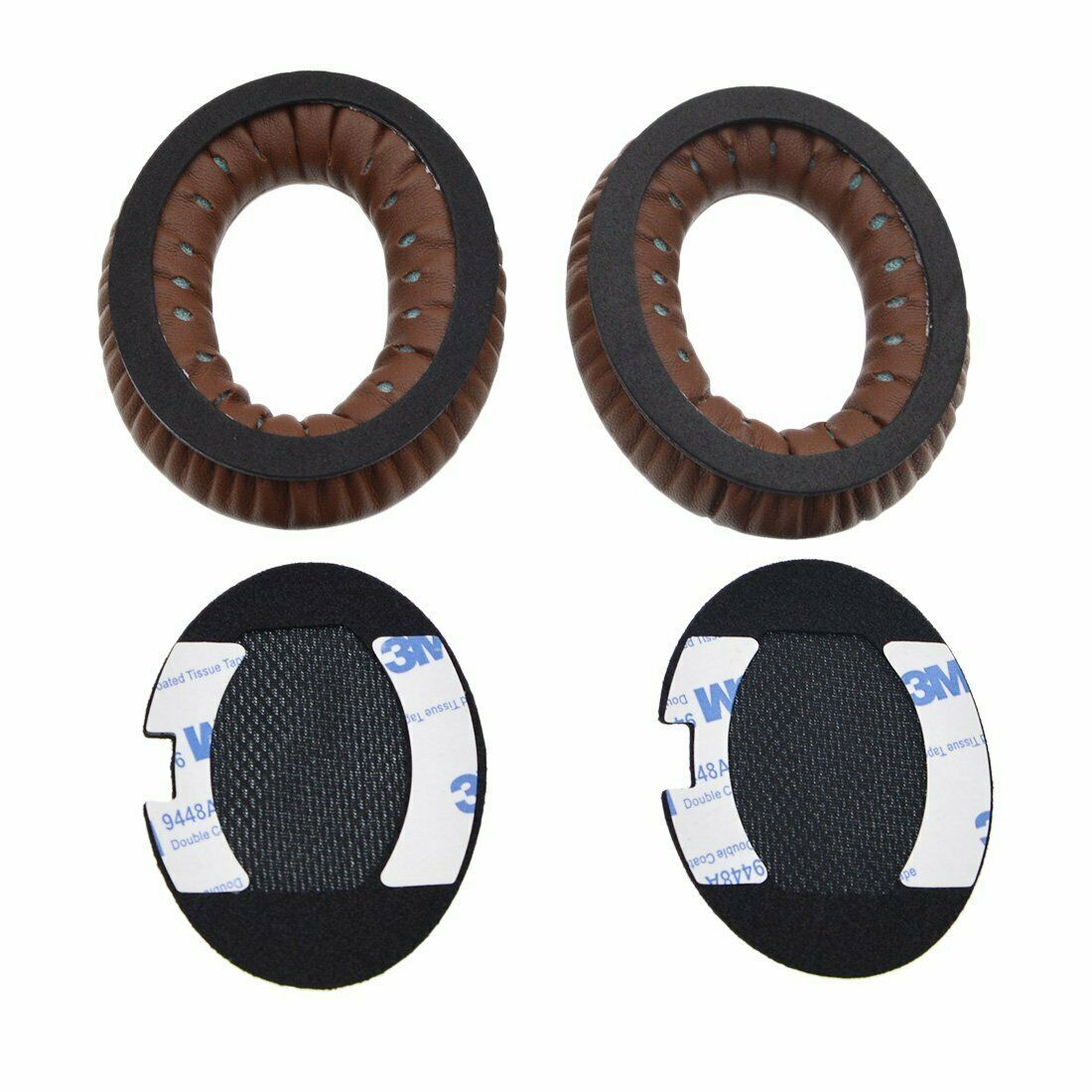 Dark Brown Leather Ear Cushion Kit for Bose Around Ear 2 AE2 Headphones Pads