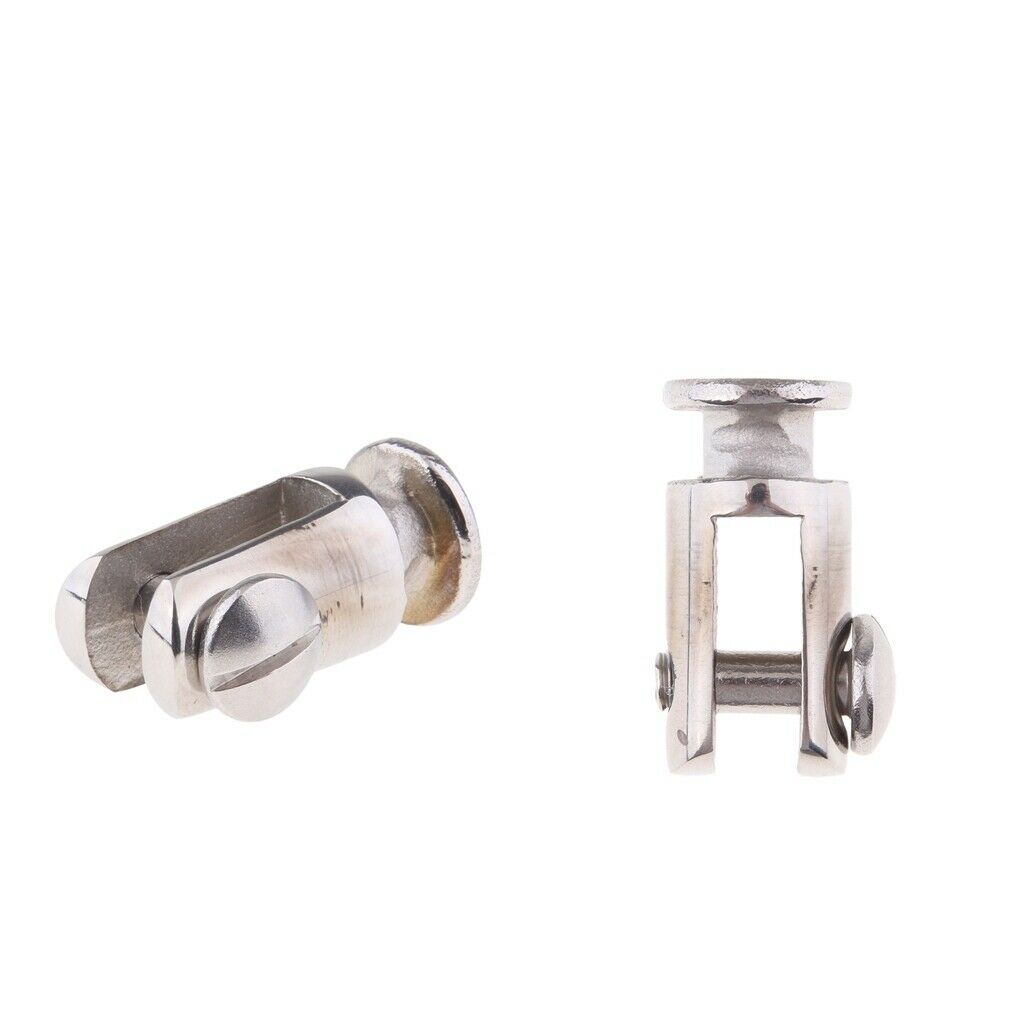 2pieces Steel Quick Release Post Boat Bimini Top Deck Hinge Hardware 32x15mm