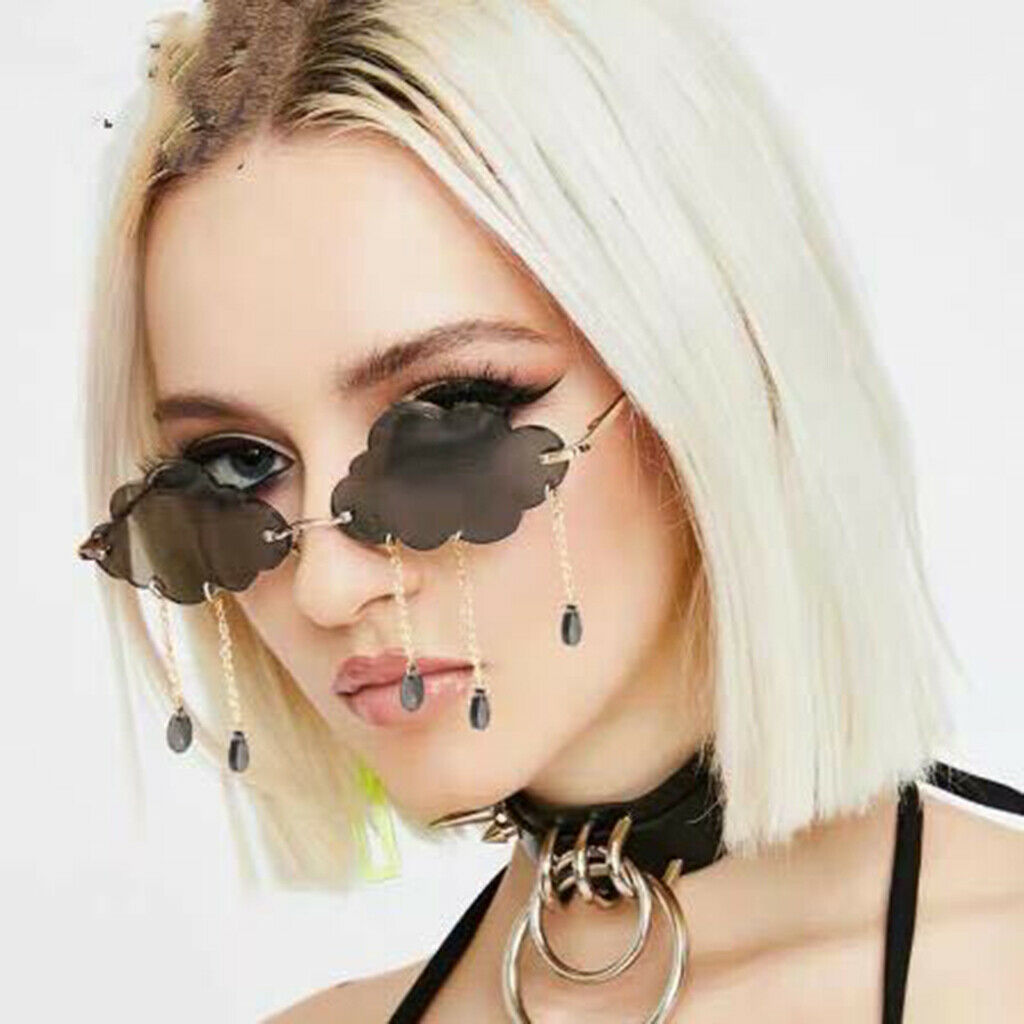 6PCS Fashion Punk Cloud Sunglasses Clear Lens Sun Glasses Rave Eyewear