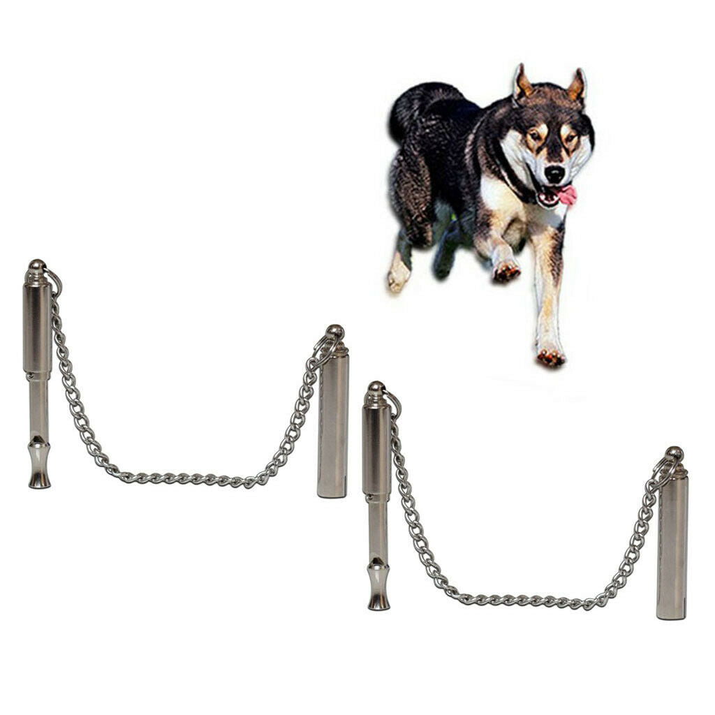 2 Dog Training Whistle Ultrasonic Stainless