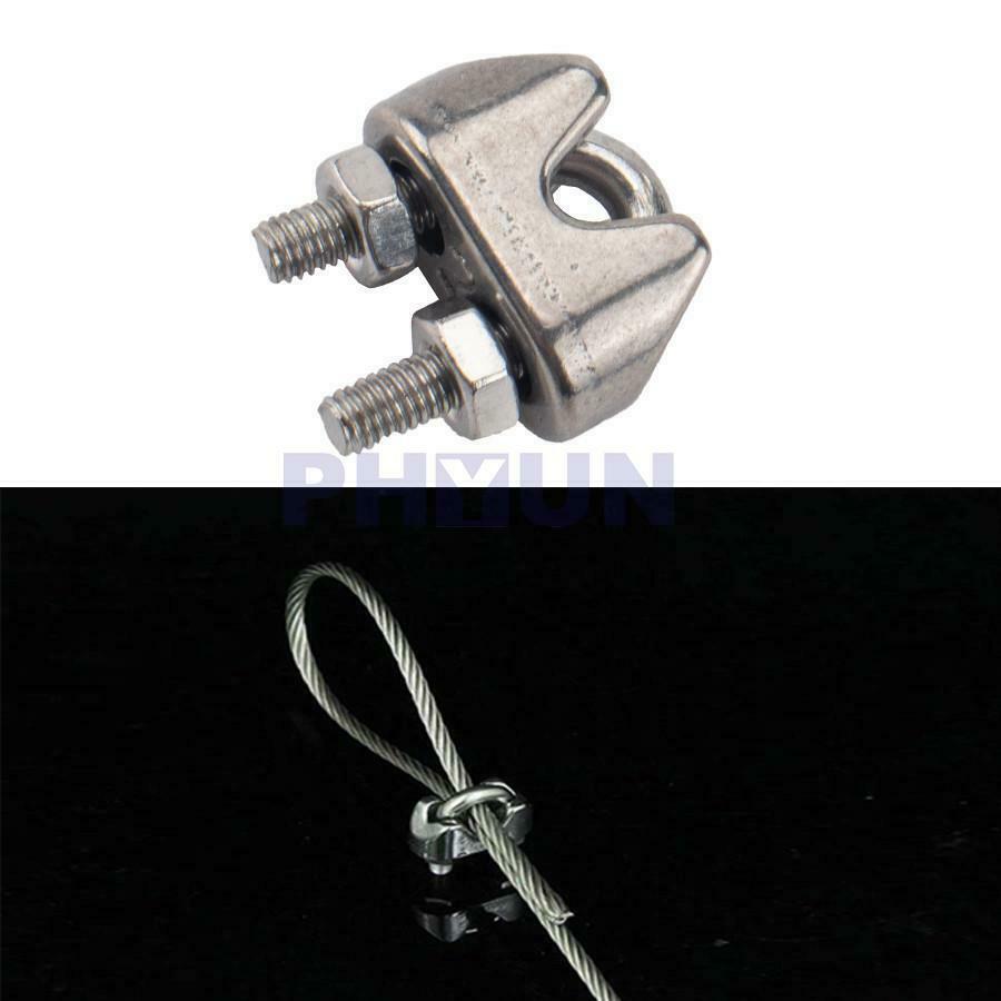 M3 Wire Rope Clamp & Heart Ring Sling Loop U-shaped Chuck Buckle Stainless Steel
