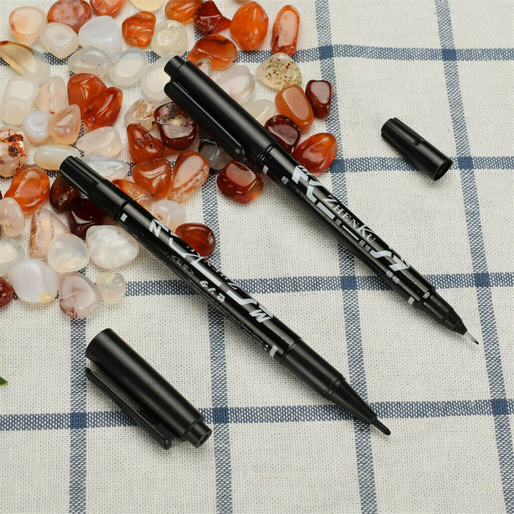 12pcs Professional Tattoo Skin Marking Pen Double Ended Fine / Thick Tip Markers