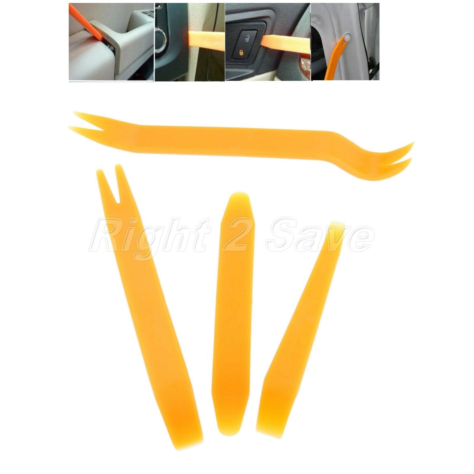 4Pcs AUTO Car Door Clip Panel Trim Dash Removal Installer Pry Repair Tools Kit