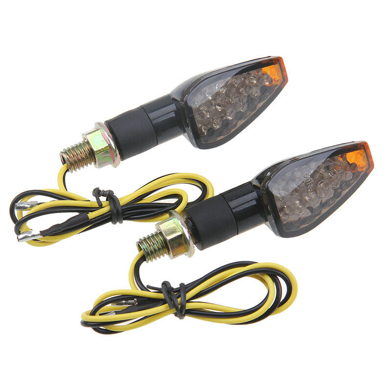 Black Bullet Shape Turn Signal Light 12V Universal Fit Most Motorcycle ATV