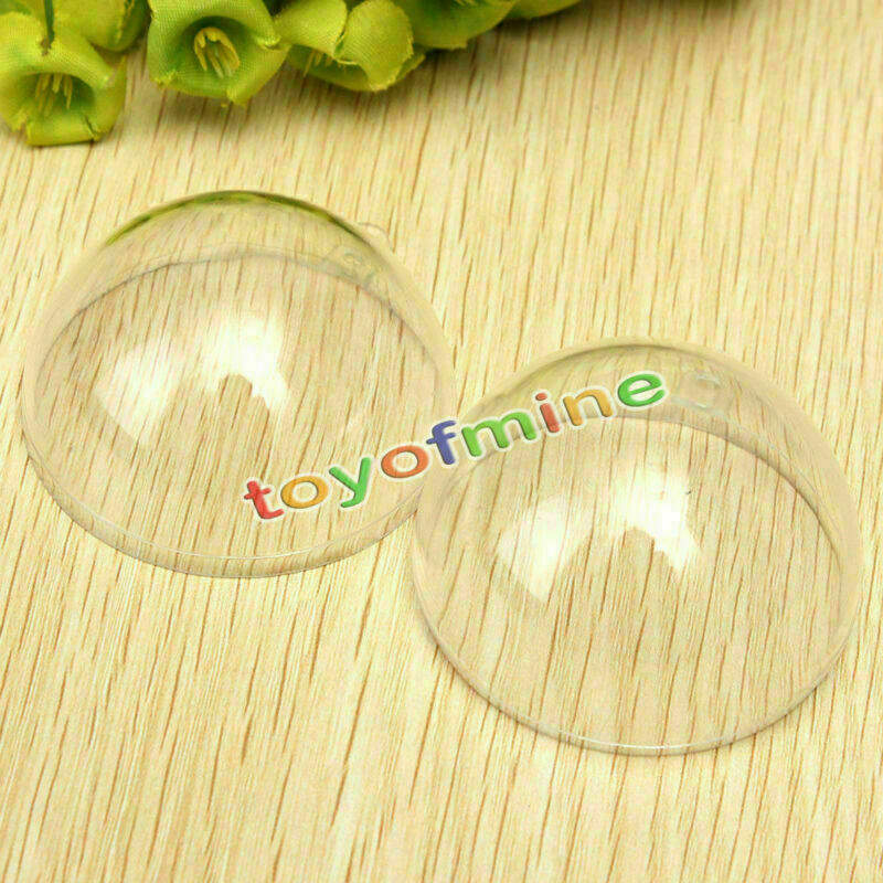 fun Plastic Round Ball Christmas Clear Bauble Ornament Gift Present Xmas Tree