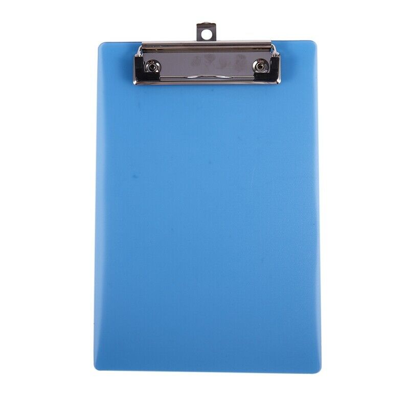 Office School Sp Loaded A5 Paper Holding File Clamp Clip Board Blue C9I2I2