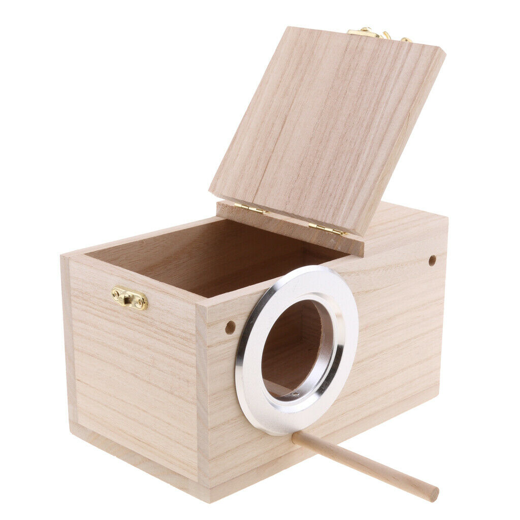 3 Pieces Breeding Wood Nest Box Nesting Roost Bird Canary Finch Budgie