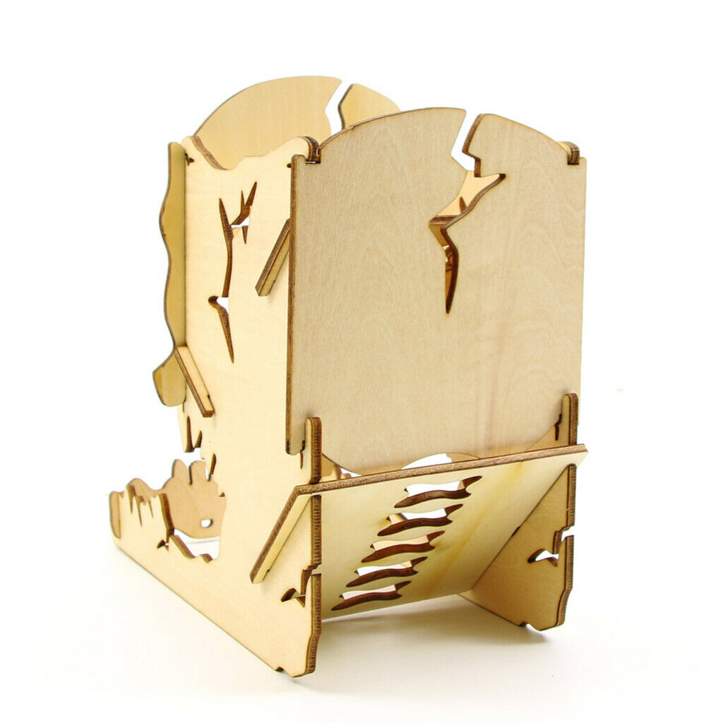 Lots 2 Novel Mini Wooden Easy Rolling Dice Tower for Board Games Accessories