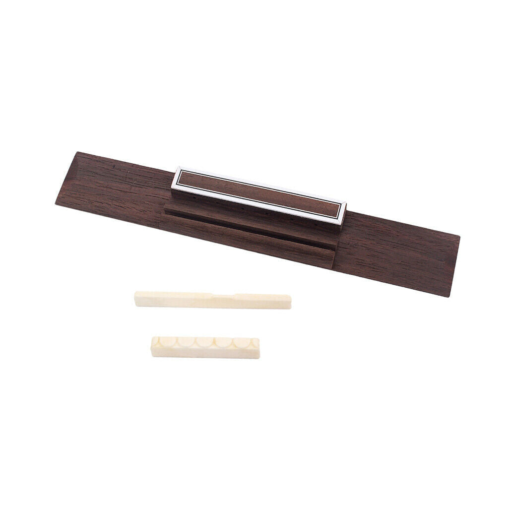 Rosewood Classic Guitar Bridge + Slotted Violin Parts