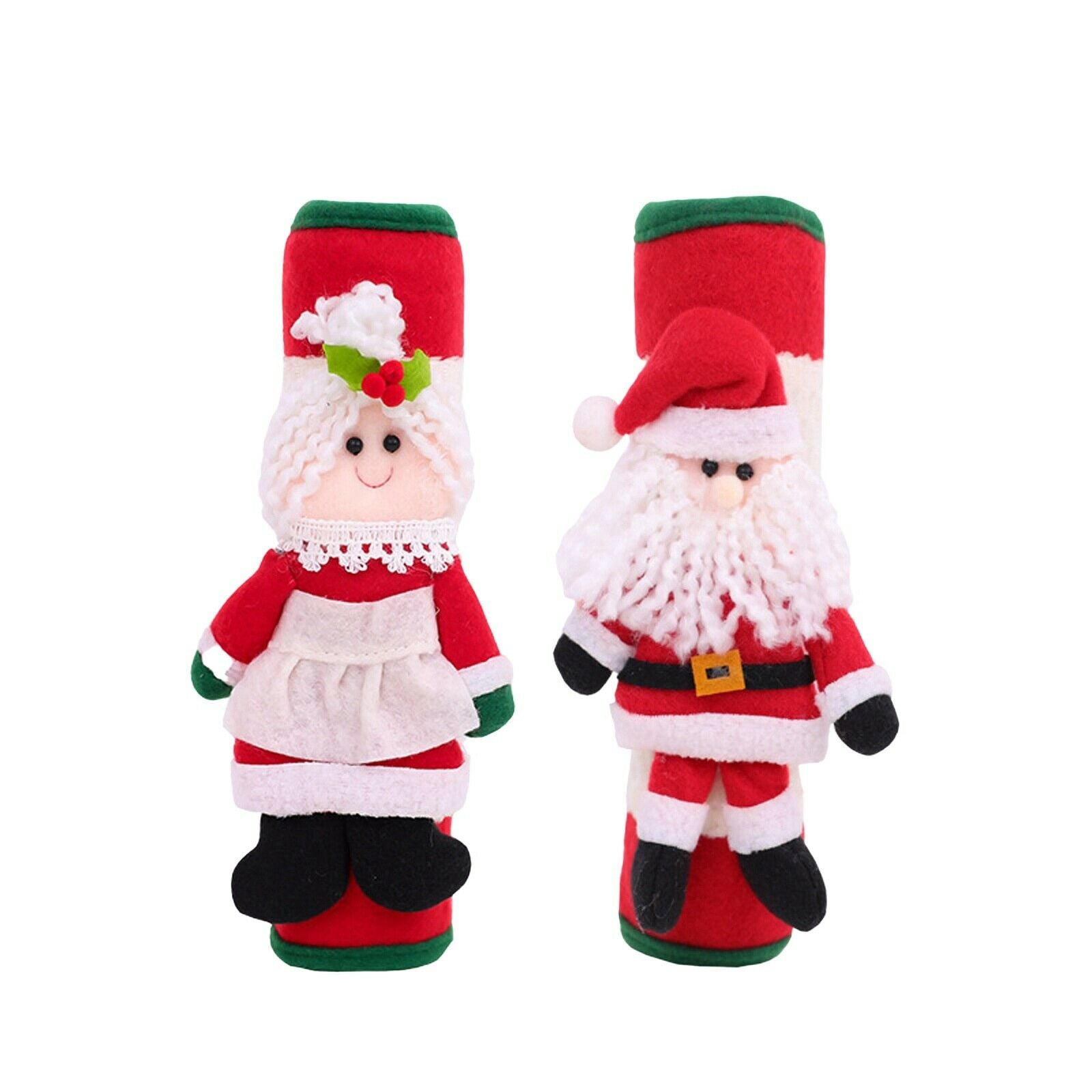2PC Christmas Handle Covers for Fridge Microwave Oven Door Xmas Party Decor Gift