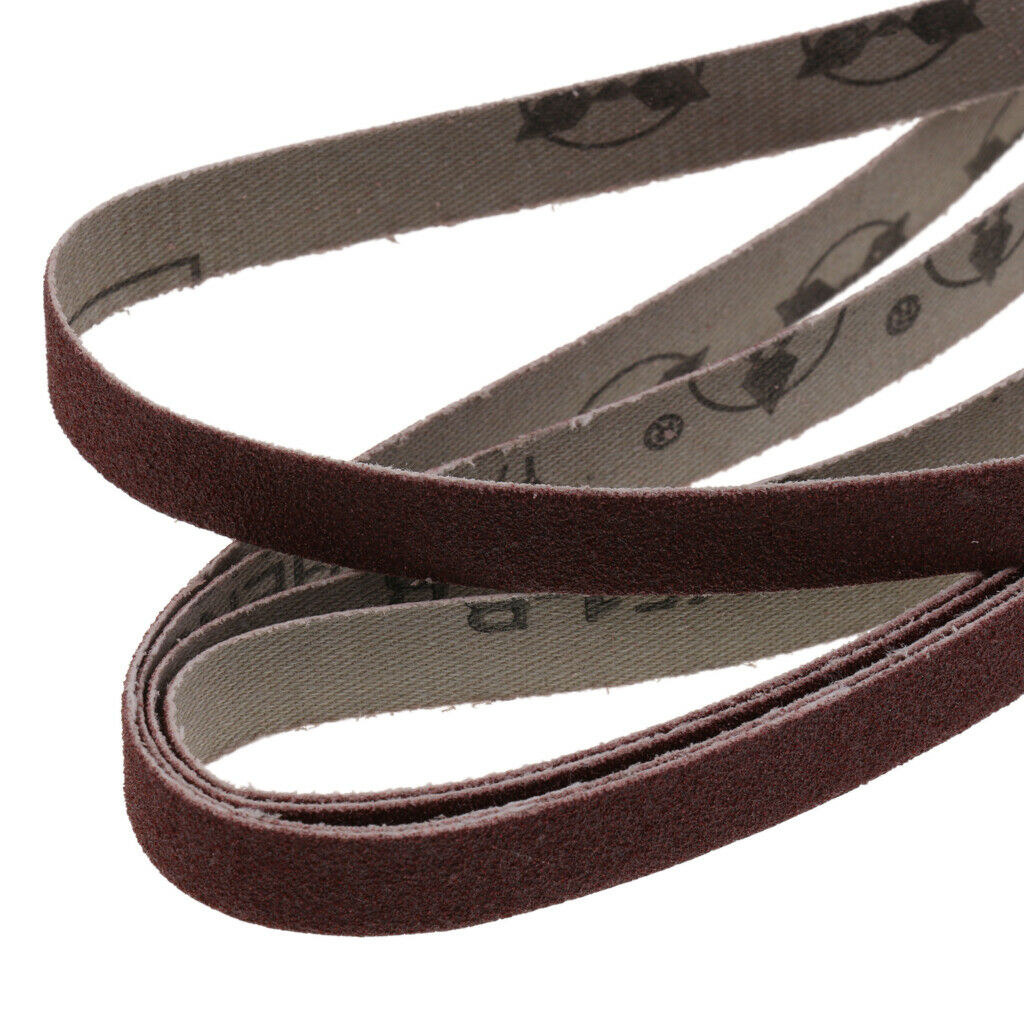10 Pieces 457x13mm 120# Aluminum Oxide Grit Metal Sanding Belts Sandpaper