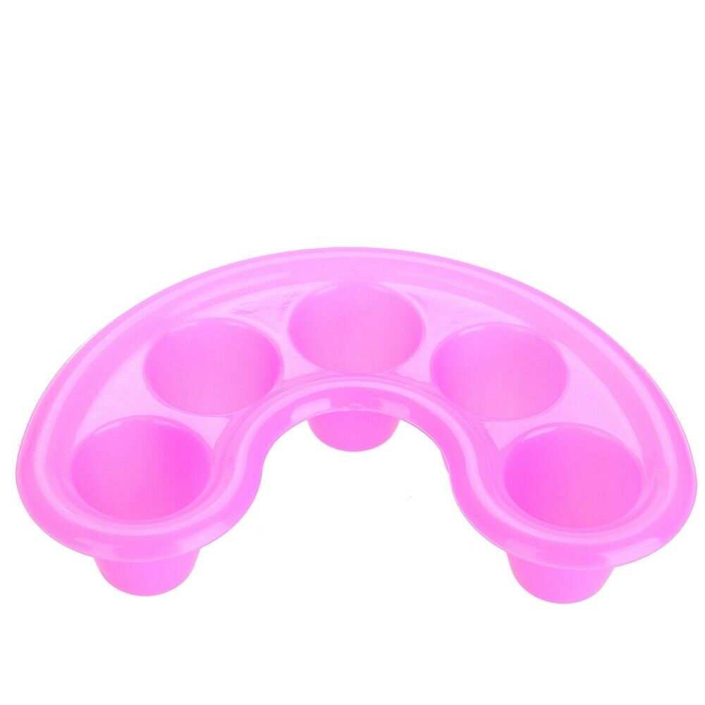5pcs Nail Soaker Bowl Nail Art Tips Soakers Tray Polish Gel Treatment Remover
