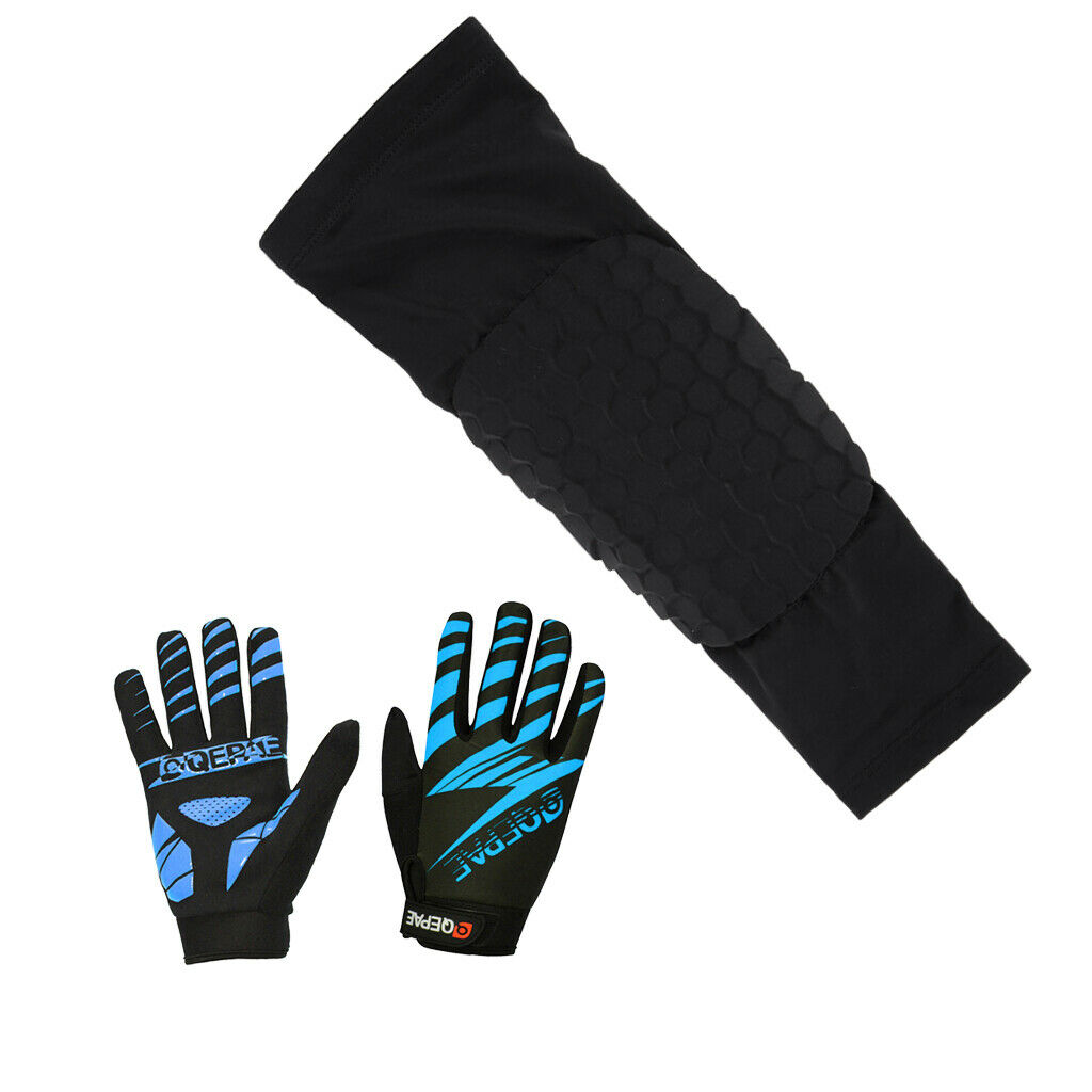 Cycle Full Finger Glove Package + Leg Protective Sleeve  Clothing Comfortable