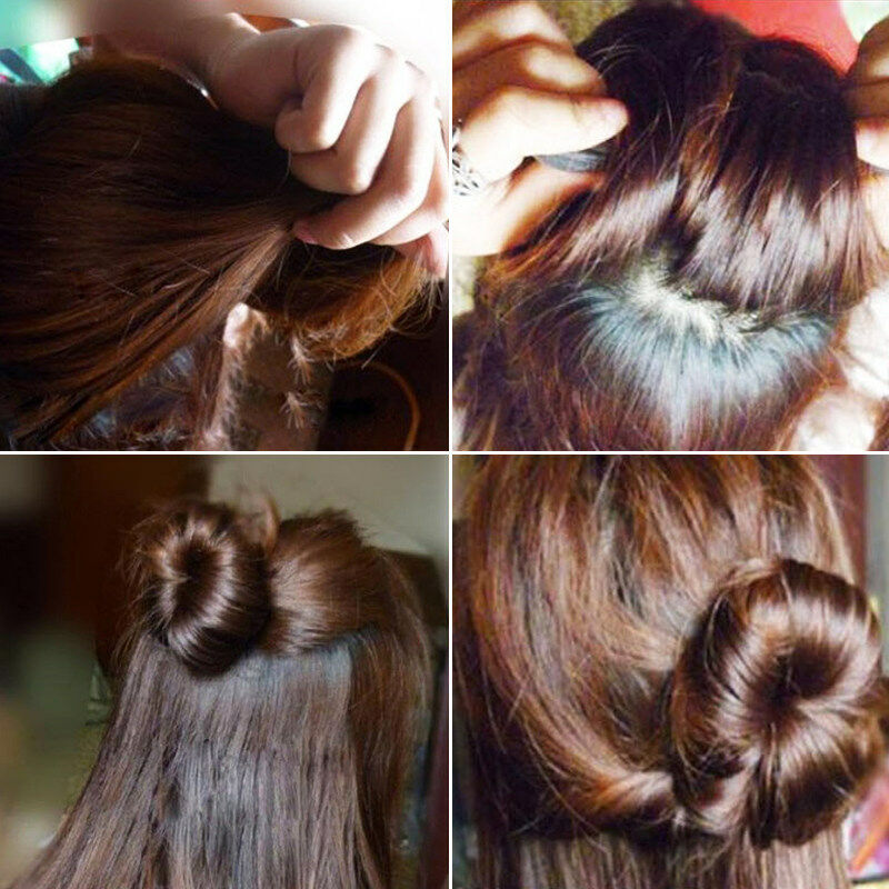 2pcs Lady Sponge Foam Twist Accessories Donut Bun Maker Updo Hair Styling Tool