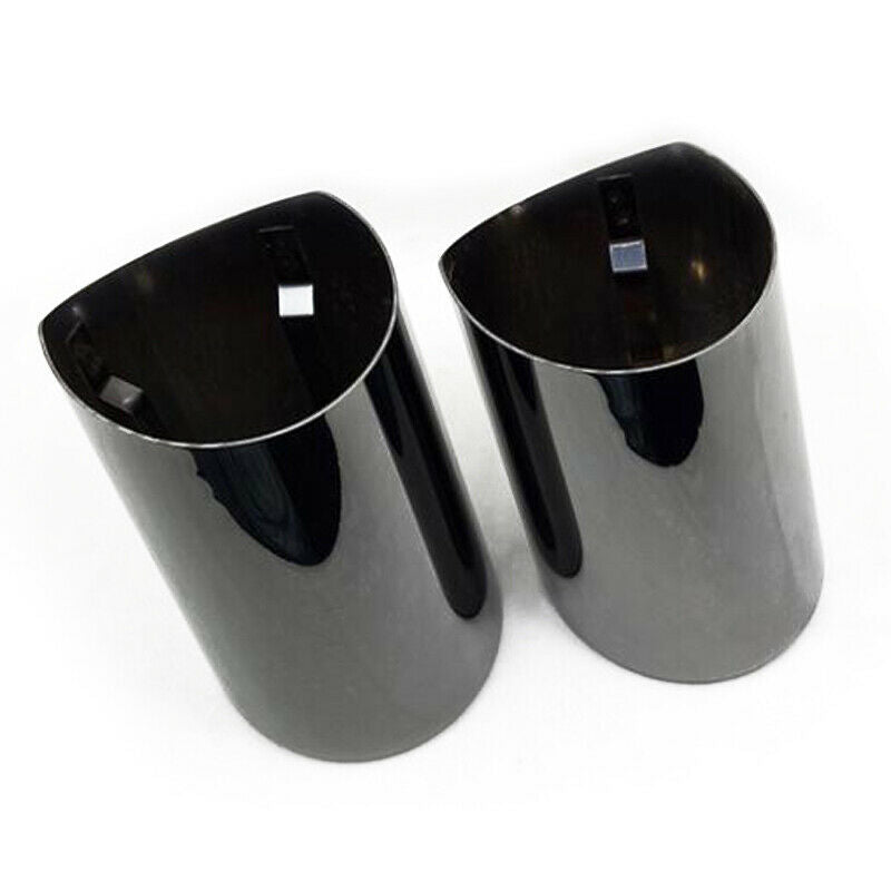 2PCS 75MM Inlet Car Exhaust Tip Stainless Steel Muffler Pipe Clamp-on Autos SUV