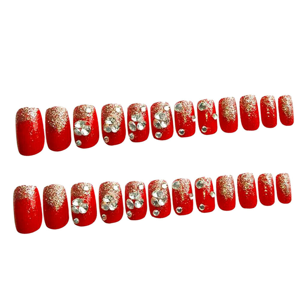 24 Pieces x Acrylic Full Cover Ballerina Artificial False Nails Tips,  Long