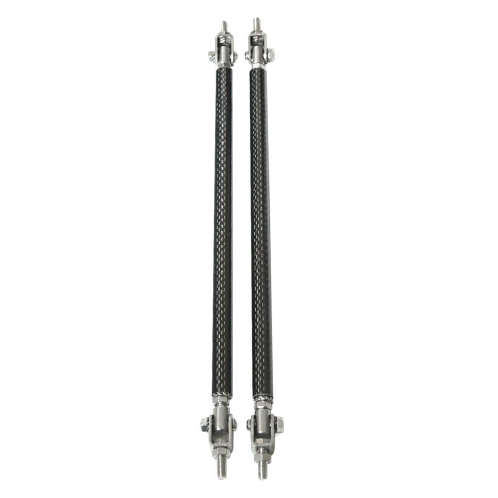 Car Adjustable Front Bumper Lip Splitter Rod Support Bar 20CM Black
