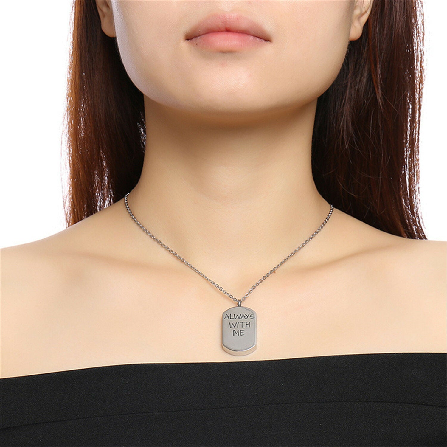 Stainless Steel Cremation Jewellery Ashes Memorial Pendant Necklace Keepsake Urn