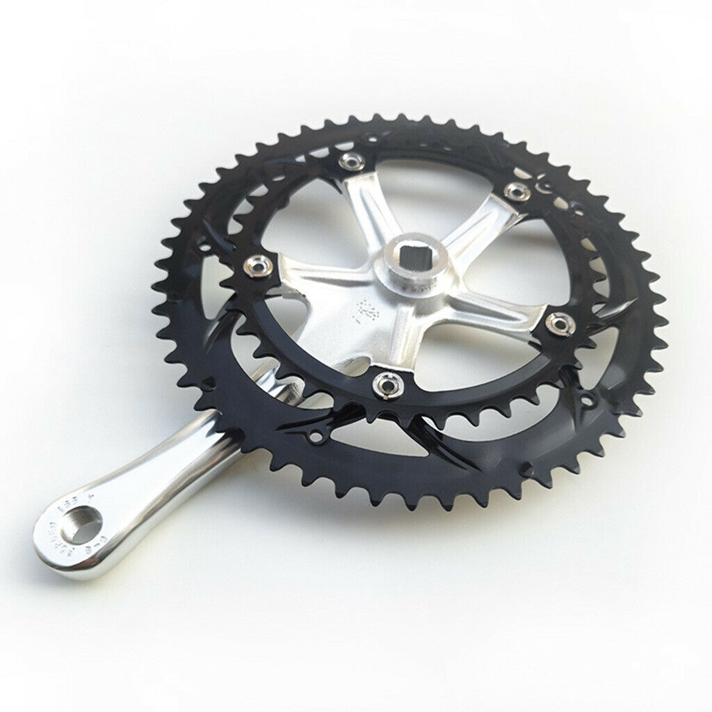 Folding Road Bike Chainring Crankset BCD130mm 39T-53T 165mm 6-10Speed Crankarms