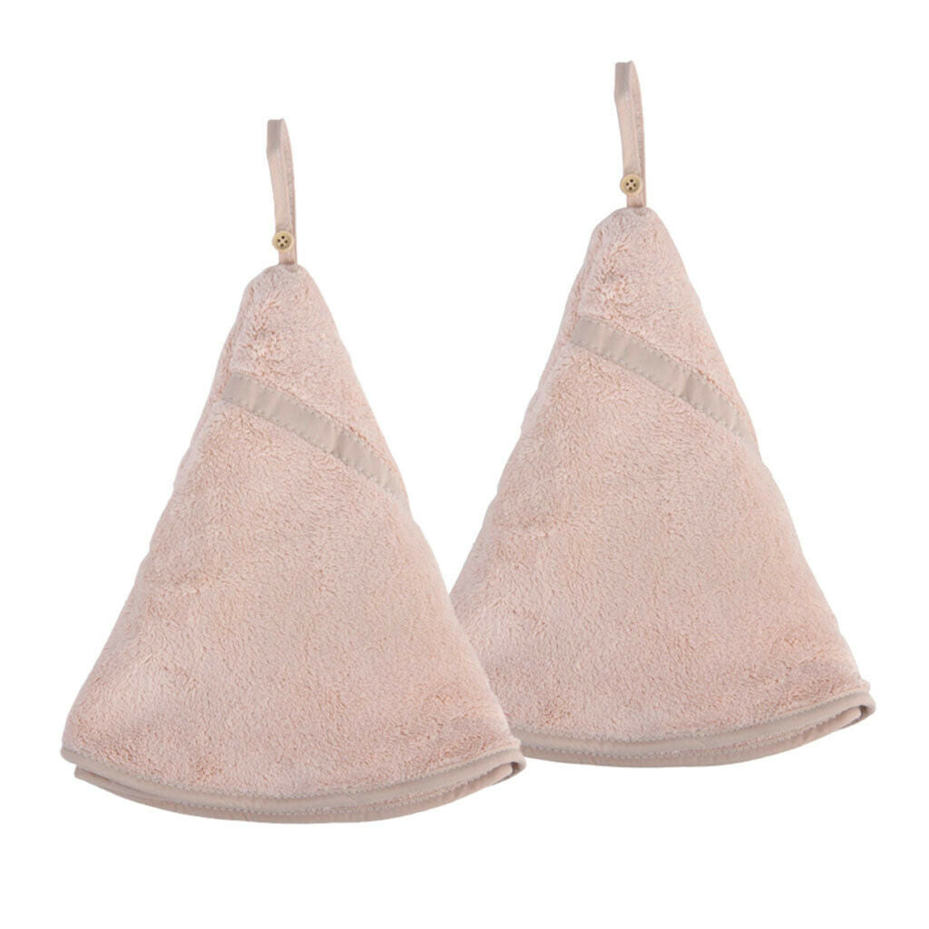 2pcs Luxury Bathroom Wipe Towels Skin-friendly Highly Absorbent Dia. 50cm