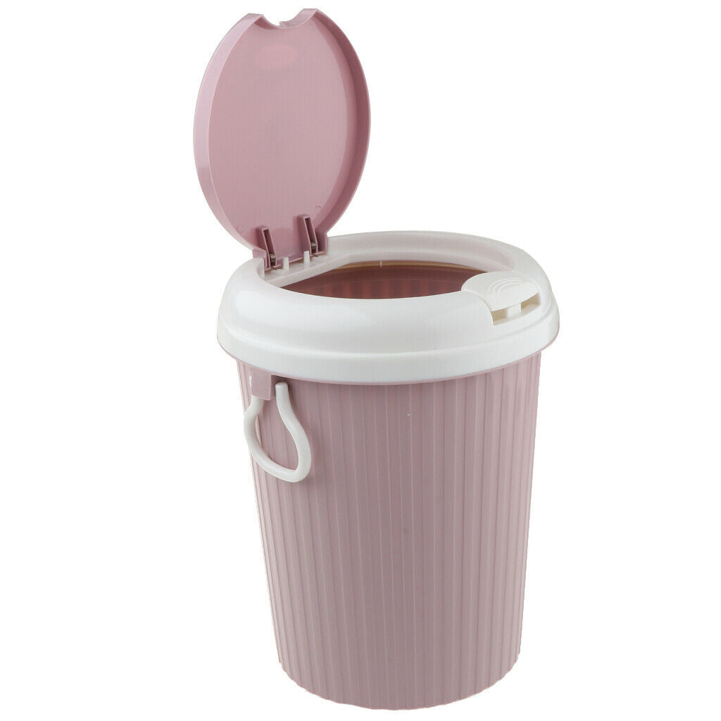 2Pcs S L Household Kitchen Bedroom Bathroom Trash Can Garbage Bin with Lid