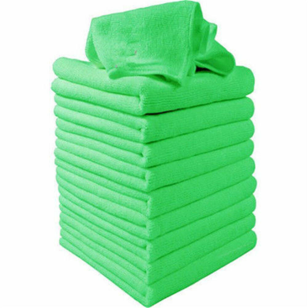 10* LARGE MICROFIBRE CLEANING AUTO CAR DETAILING SOFT CLOTHS WASH TOWEL DUSTER