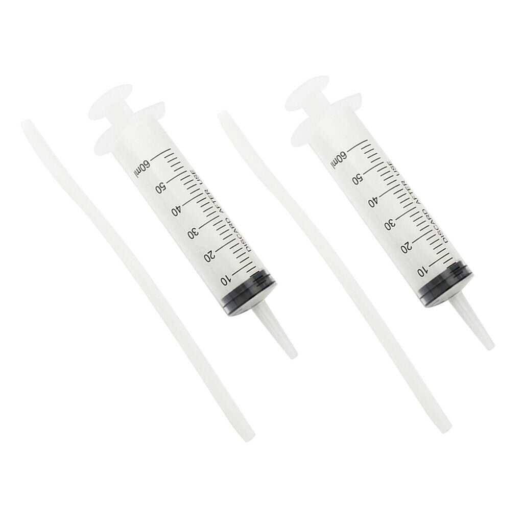 2x Durable Bike Tire Filling Syringe Universal Repair Sealant Injector