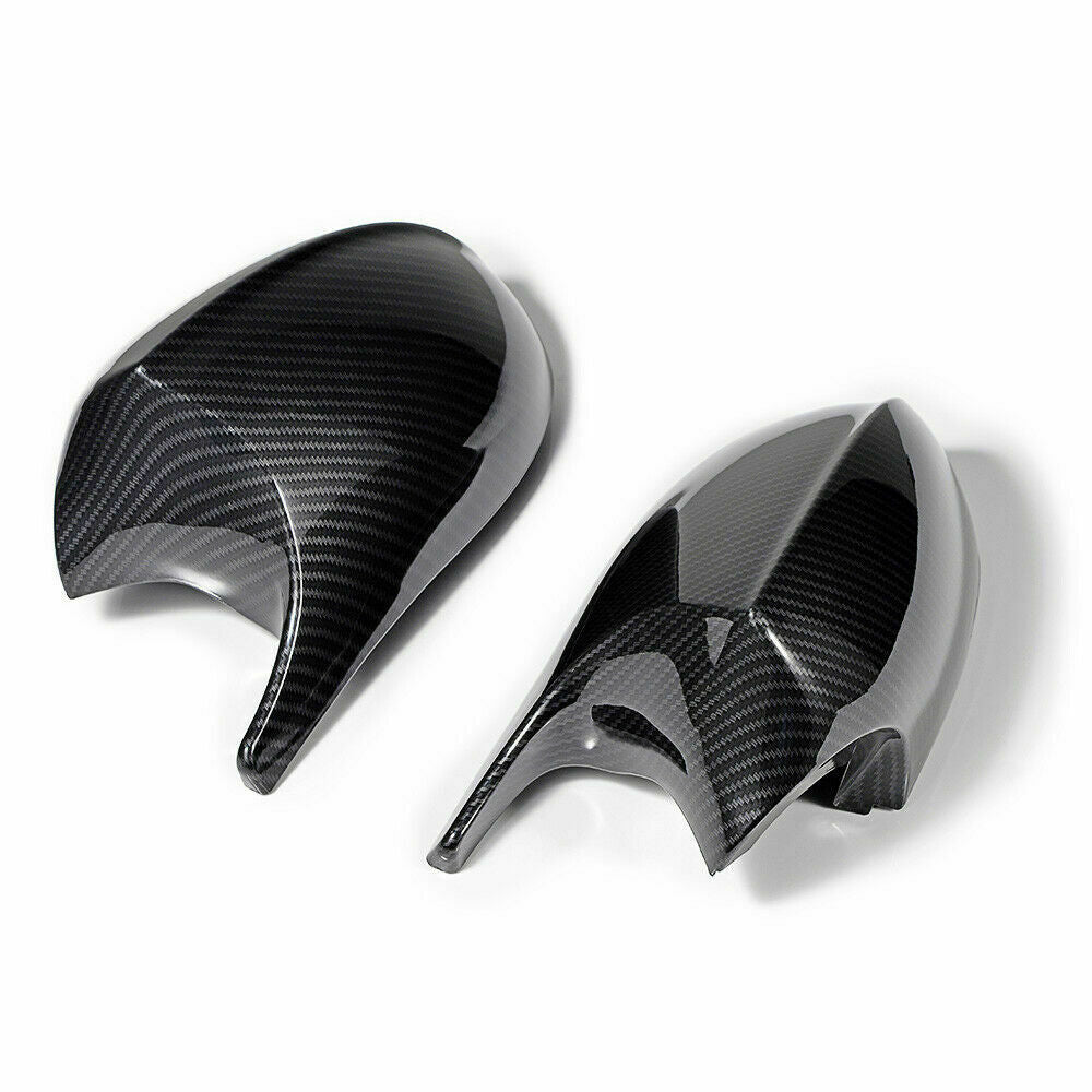 2pcs Carbon Fiber Style Mirror Cover Cap Fit For BMW E90 E93 PRE-LCI 2005-2009