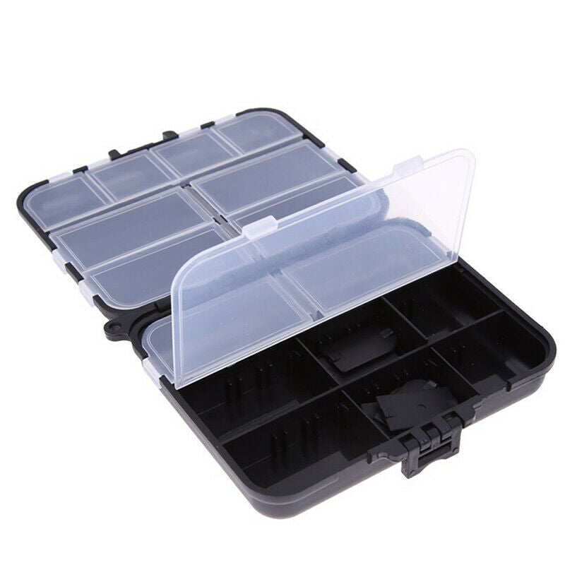 26 grid black mini fishing tackle box fish hook fishing tackle storage b.l8