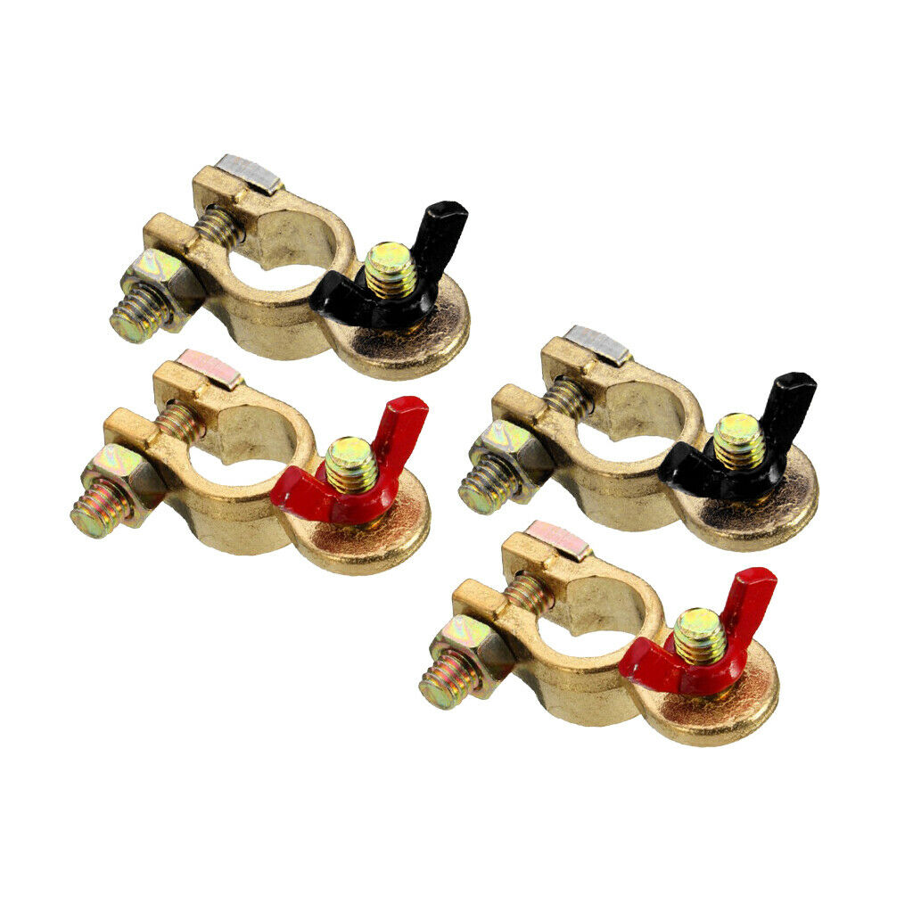 2Pairs Car Positive Nagative Heavy Duty Battery Terminal Clip Connector Clamp