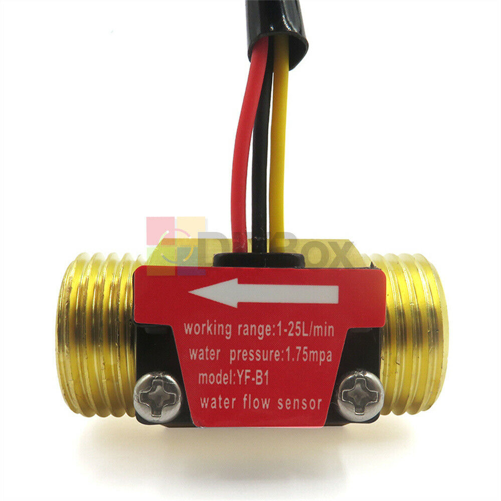 1-25L/min Flow Sensor G1/2'' Water Flow Hall Sensor Switch Flow Meter Flowmeter