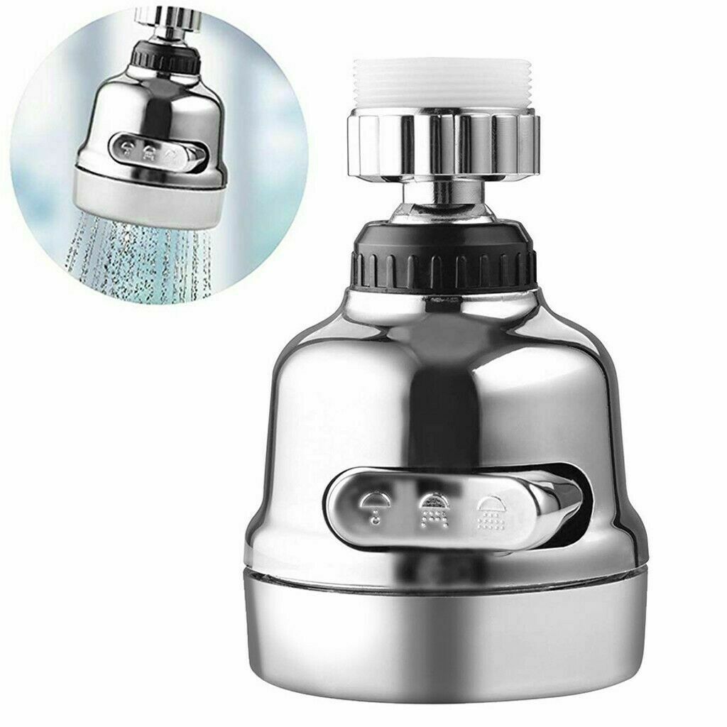 Rotatable Faucet Sprayer Head Anti Splash Tap Booster Shower Water Saving