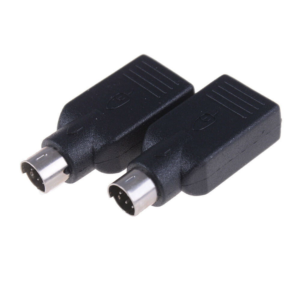 2x USB Female in to Male Adapter Converter for PS2 Computer Keyboard Mous.l8
