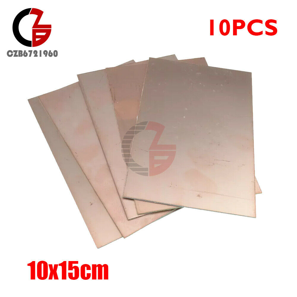10PCS 10x15cm Single Side PCB Copper Clad Laminate Board FR4 10*15cm