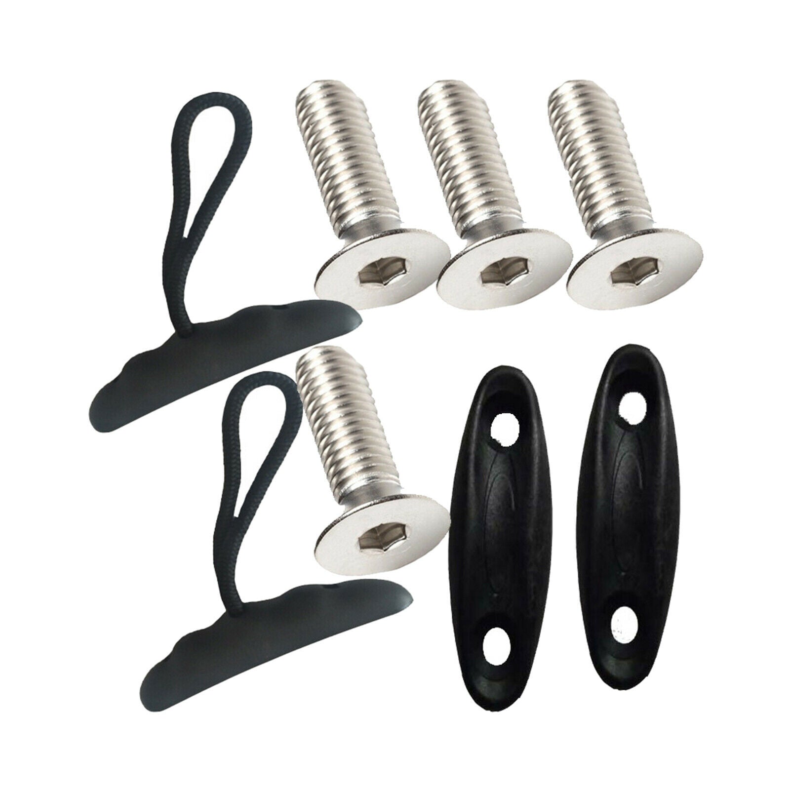2x Durable Kayak Carry Handle Pulling T-Handle with Cord Handles Pad Eyes