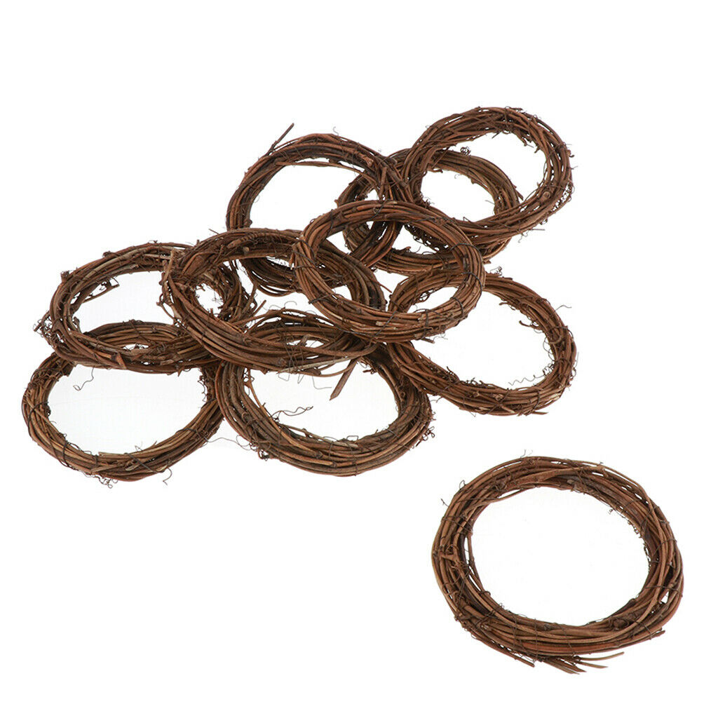 Natrual Rattan Vine   Wedding Party Round Flower Wreath Crafts Door Hanging