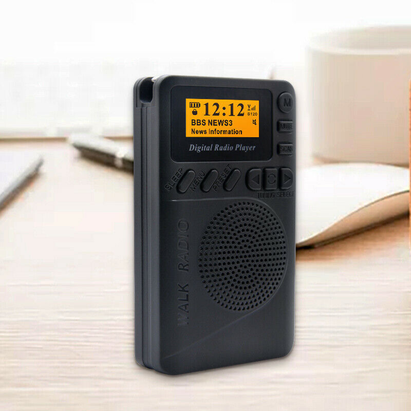 Portable Black Pocket Digital DAB/ DAB+ FM Radio Speaker MP3 Play Rechargable