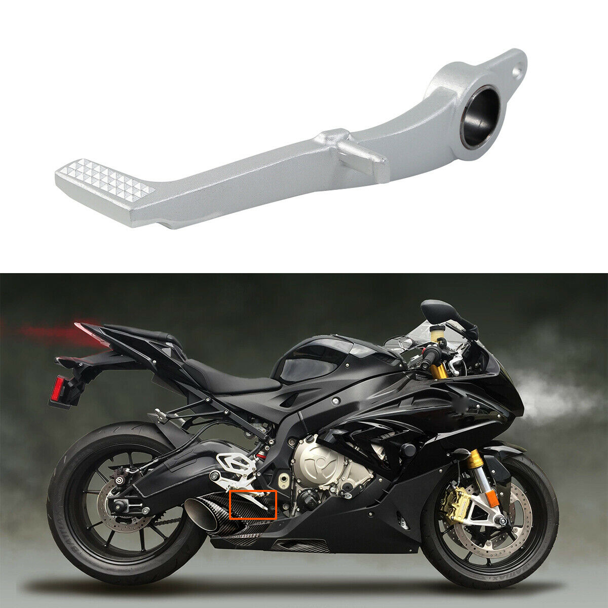 Aluminum Rear Right Foot Brake Pedal Fit For BMW S1000RR 2015-2017 2016