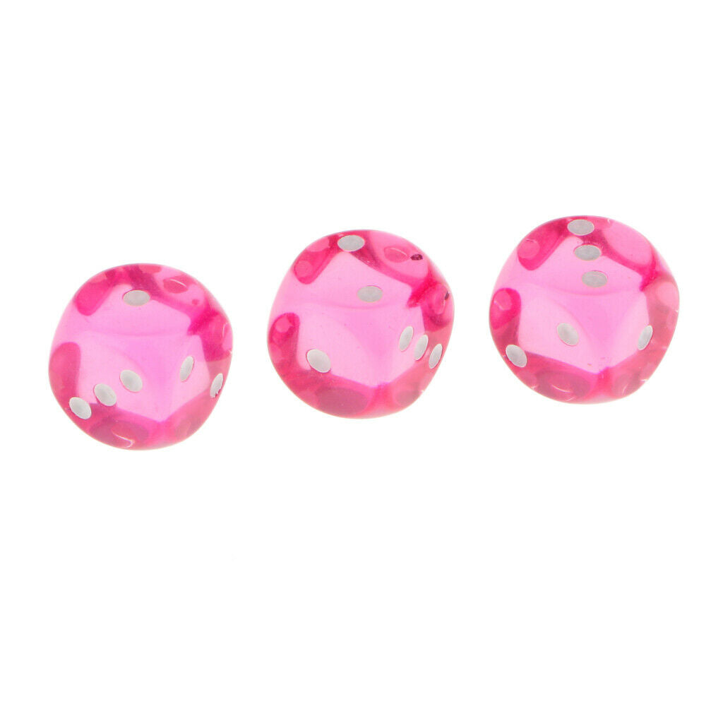 50x Spotted 6 Sided Dice for Board Game DND Roleplaying KTV Fun Toys Prop