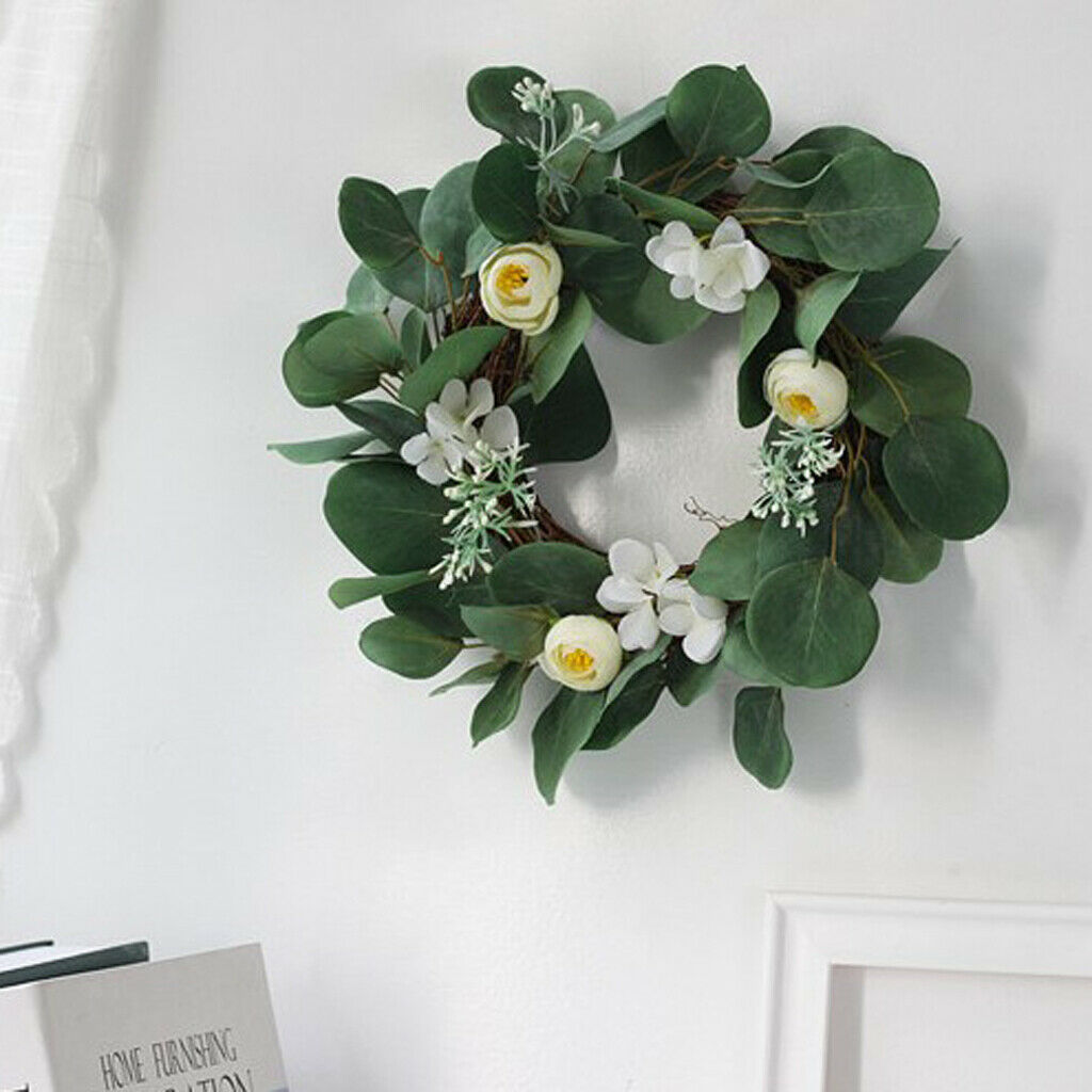 Green Leaf Vines Wreath for Summer/Fall Festival Celebration Front