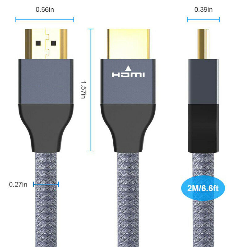 8K MI Cable 6.6Ft,MI 2.1 Cable Support 8K@60Hz,4K@120Hz, Ultra-High Speed 48GbU4