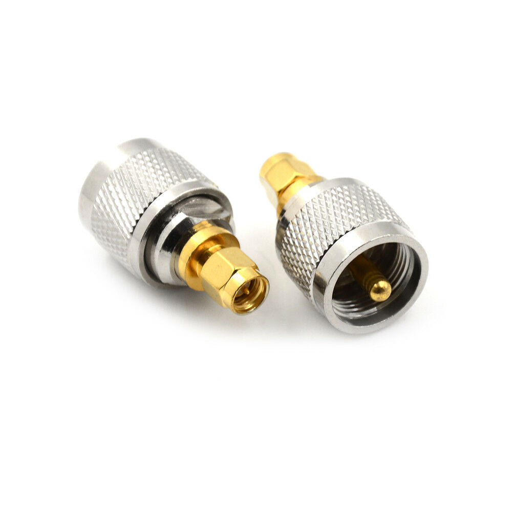 Brass Adapter PL259 UHF-J Plug Male To SMA Male Plug RF adapter Connector  BDDD