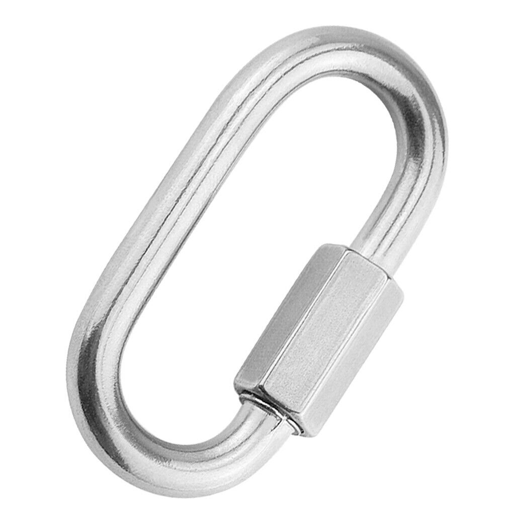 5Pcs Portable Multifunctional 304 Stainless Steel Carabiner Screw Lock Quick