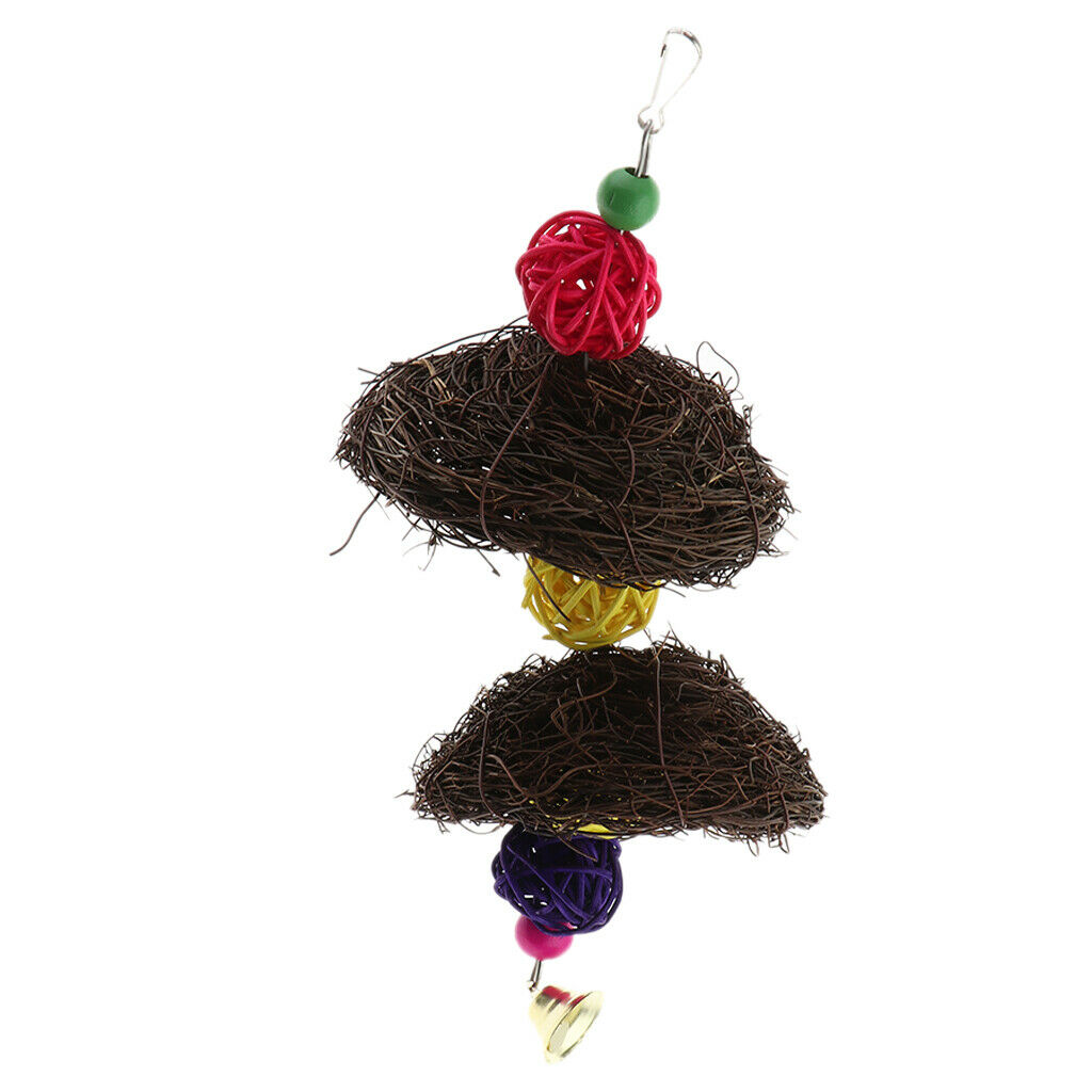 Wooden Cage Perch Parrot Training Nest Swing Toys Bird Cage Accessories