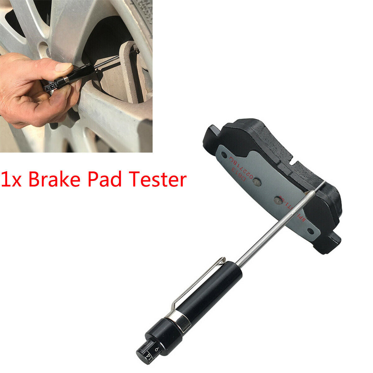 1PCS High Quality 13.5 x 1.3CM Black Car Brake Pad Tester Auto Accessories