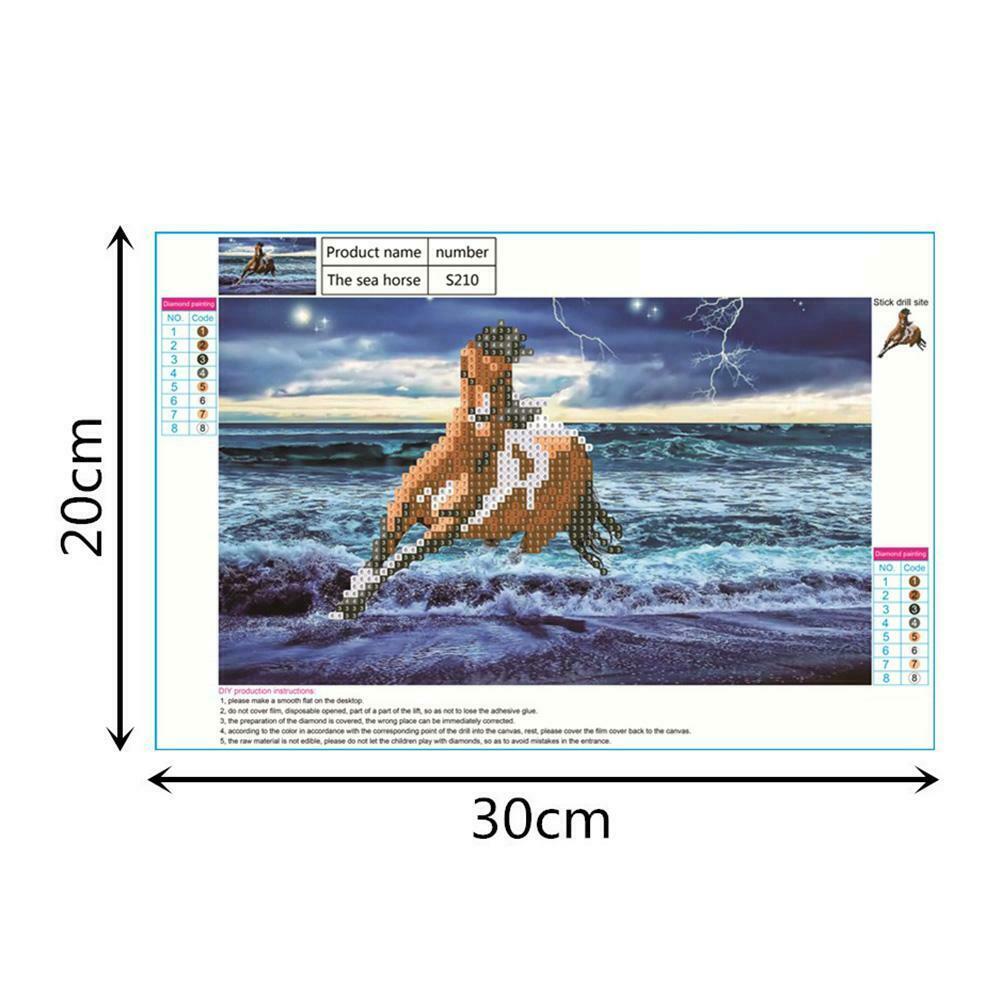 5D DIY Diamond Painting Running Horse Cross Stitch Embroidery Rhinestones @